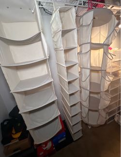 Set of 3 Closet Organizer - Hanging Shelves