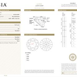 Gia Natural Diamond 2.65 Carats Round Cut 