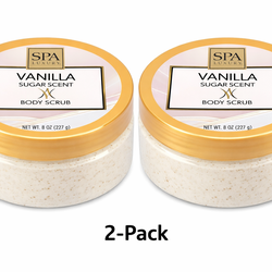Vanilla Sugar Body Scrub – Exfoliating & Moisturizing, 8 oz, 2 Pack