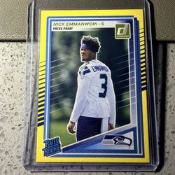 Nick Emmanwori Rookie [Press Proof Yellow] #348