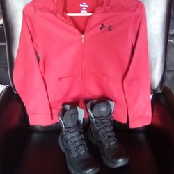 New Under Armour Boots And Hoodie Combo