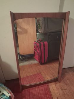 Mirror art decor solid wood frame. 42 by 25 inches