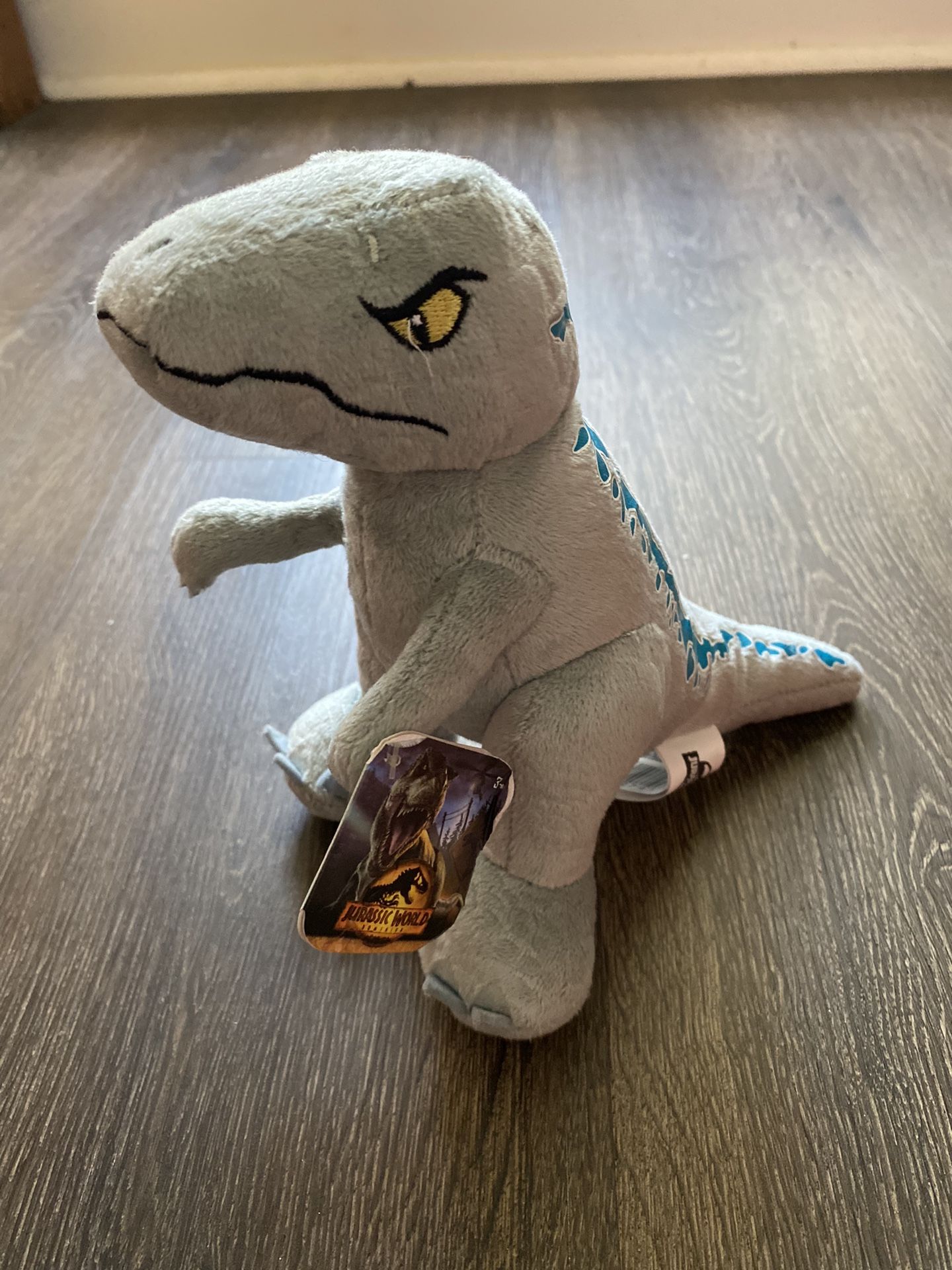 6" Velociraptor Blue Plush Jurassic World Dominion Just Play Doll Stuffed Animal
