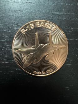 1 oz .999 Fine Copper F-15 Eagle Round – Made in USA