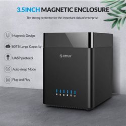 Type-C Hard Drive Enclosure Magnetic-type USB3.0 to Type-C HDD Case Support With 12V6.5A Power