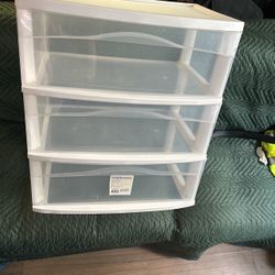 ALL PLASTIC 3 DRAWER CHEST SET