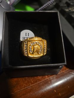 Horse Head Ring # 11 Gold Plate