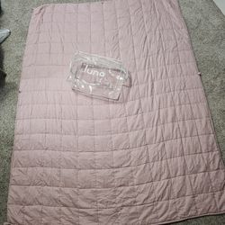 Luna Weighted Blanket 100% Cotton Shell 22lb Glass Beads Pink
