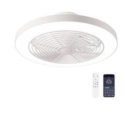 Orison Ventiladores de techo con luces, ventilador de techo de perfil bajo con luces y control remoto, 6 velocidades de viento, ventilador de techo in