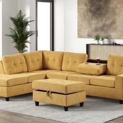 47 heights reversible sectional+ottoman set 😍🔥📲👀✅🚛😎💕