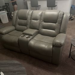 Grey Reclining Couch