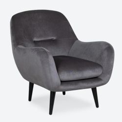 NEW ARMCHAIR GRAY BROWN PURPLE VELVET 