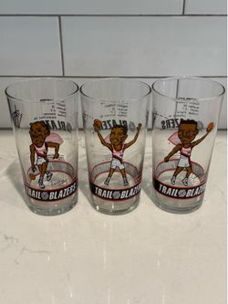 Portland Trail Blazers NBA Dairy Queen Glasses