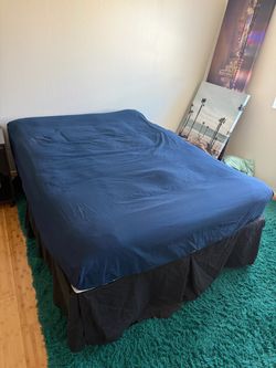 Full Size Complete Bed Set – Zinus Mattress + 18” Metal Frame + Plush Topper & Bedding – $150 OBO