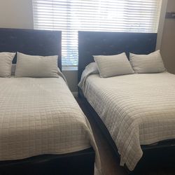 Queen expresso bed frames