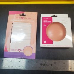 Invisible replacement straps for bra+ 1 pair INTIMATE SECRET SILICON FLOWERS SELF-ADHESIVE NIPPLE COVERS Sz S-M Discreet - Easy to use - Hypoallergeni