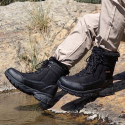 Corriee Mens Snow Boots Waterproof Sneaker Winter Warm Shoes With Fully
