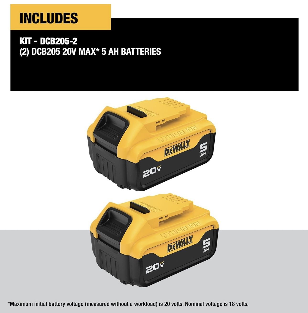 Dewalt 2 Battery Pack