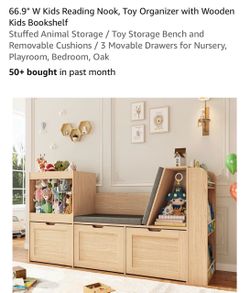 Reading nook/bench/toy organizer