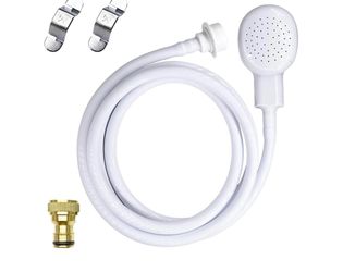6.56FT/2M Quick-Connect Sink Spray Rubber Hose, Sink Hose Spray Attachment Portable Sink Hose,HandHeld Shower Shampoo Sprayer Hose for Bathing Pets, W