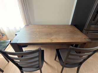 100% real wood dining table