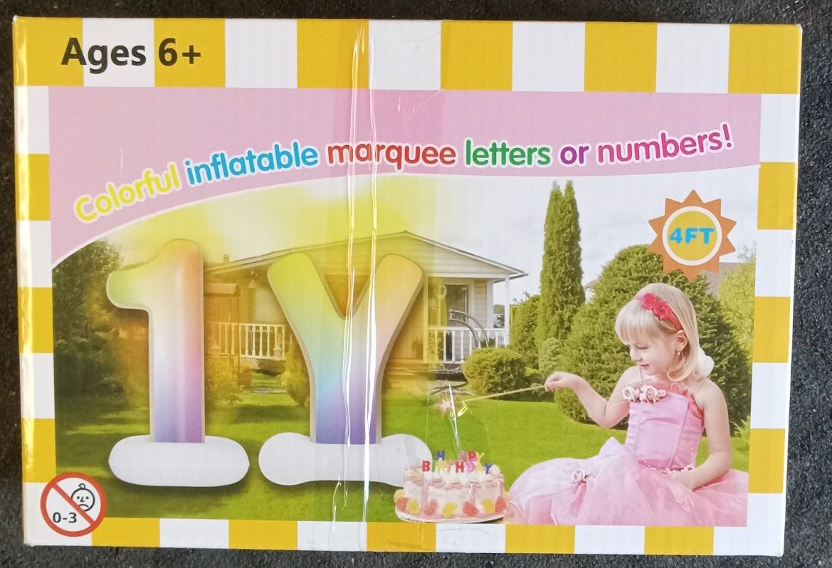 Colorful Inflatable Marquee Letters Or Numbers 4ft