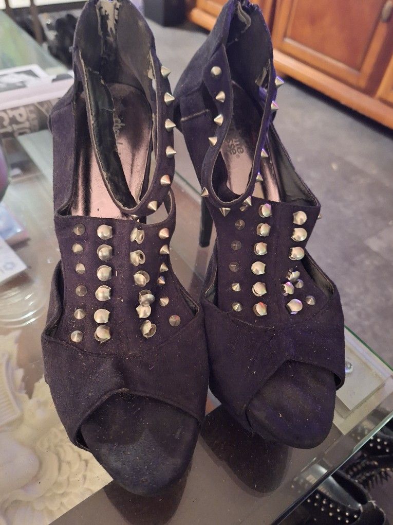 Charlotte Russe Size 9 Studded Shoes High Heels