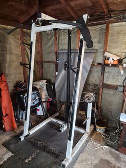 Squat,  bench  press , bullies and weight rack