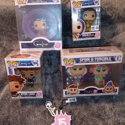 Funko Pop! Coraline 15th Anniversary Funko Pop Lot w/ Chase Pink Palace Figural Bag Clip