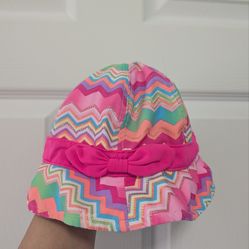 Neon Multi-Color Striped Swim hat. girls  one size