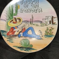 MINT Hand-Painted Vintage South of the Border Souvenir Plate