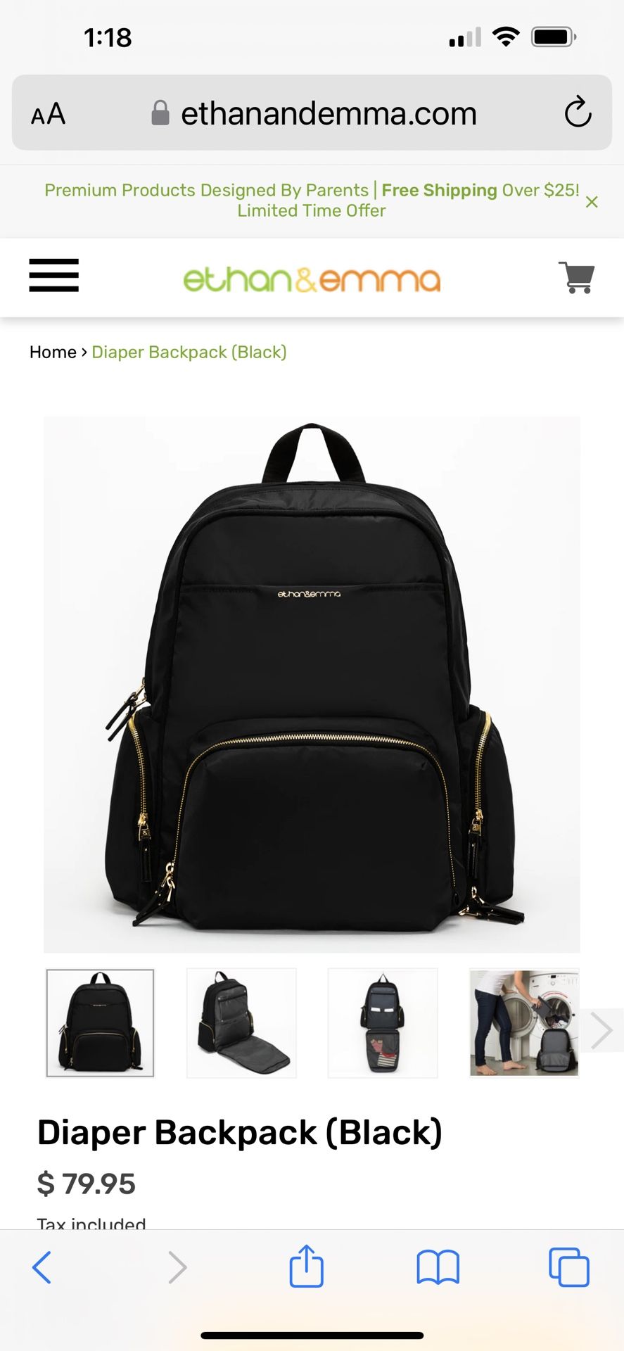 Ethan And Emma Diaper Backpack (new)