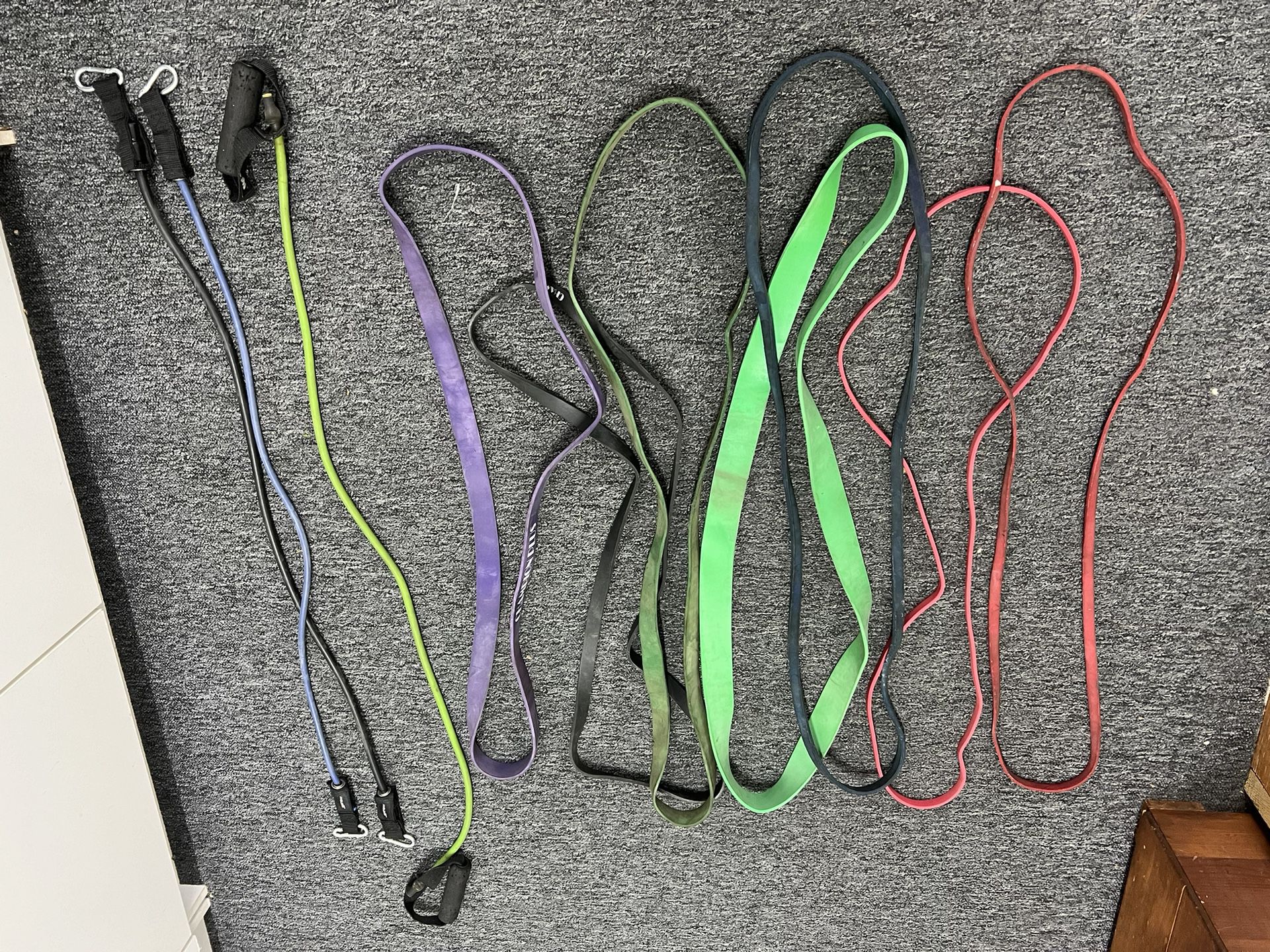 Large Lot Of Exercise Bands 