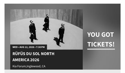 Rufus Du Sol Wednesday 08/12