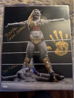 RARE WWE Mandy Rose autograph and handprint