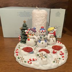 New PartyLite Snowbell Tealight/Pillar Holder