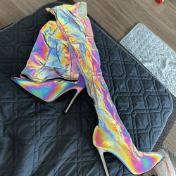 Reflective Thigh High Boots (8)