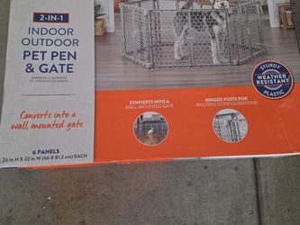 Top Paw 2-in-1 Pet Pen & Gate – 6 Panel