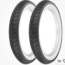 New Pair White Wall Tires 