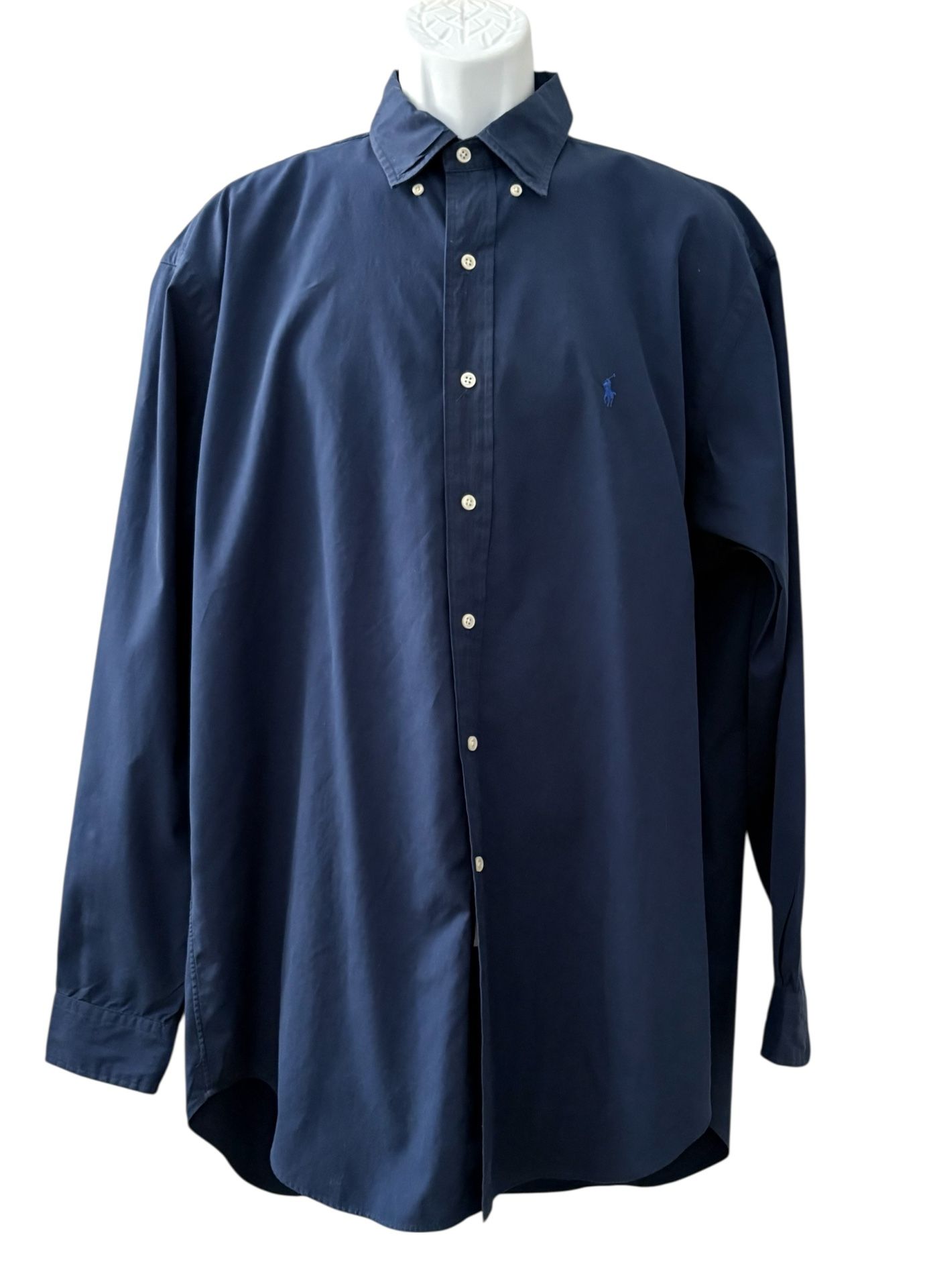 RALPH LAUREN Blue Blake Cotton Long Sleeve Button Up Shirt Men’s Size Large