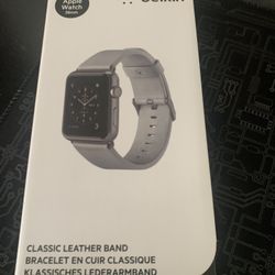 Grey Leather Belkin Appe Watch Band Size 38/40mm
