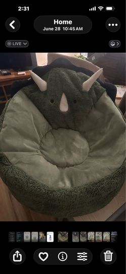 Dinosaur bean bag chair