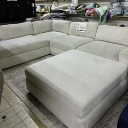 Andee Fabric Sectional with Ottoman