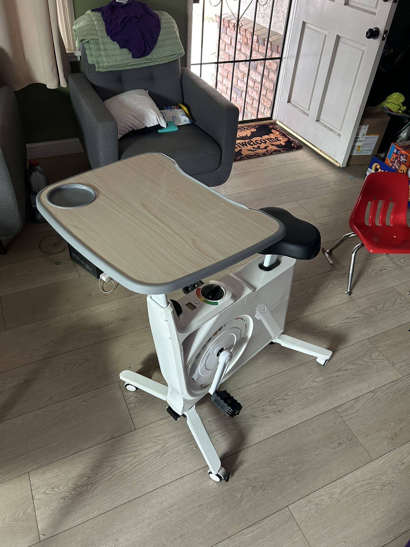 Exercise Bike With Desk