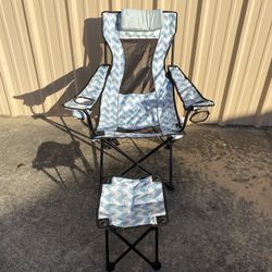 Lounging chair with stool