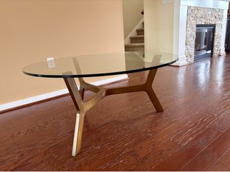 Crate and Barrel Round Elke Coffee Table