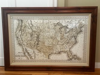 Map of the United States Office Decor