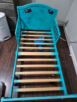 Toddler bed frame and mattress
