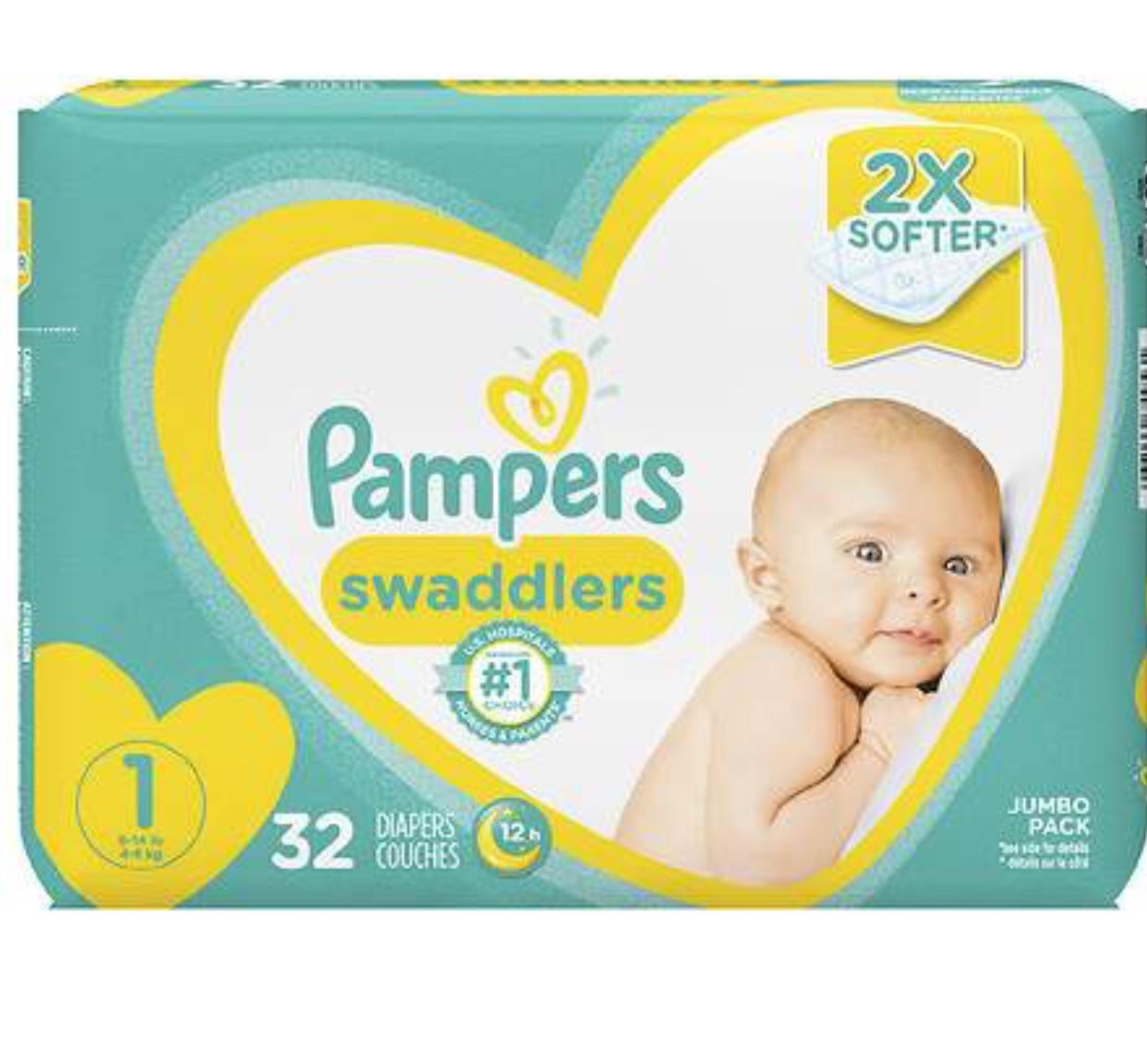 Pampers Diapers Size 1 - 32 Diapers Each Pack