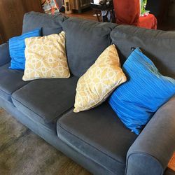 Gray Couch W Queen Bed